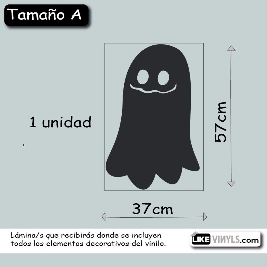 Vinilo pizarra negra: fantasma